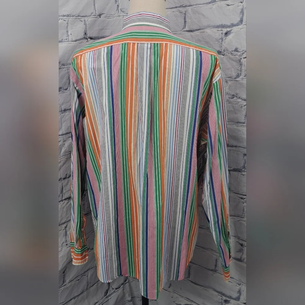 Ralph Lauren Men's Classic Fit Button Down Shirt Colorful Striped Size 2XL XXL - Picture 4 of 12